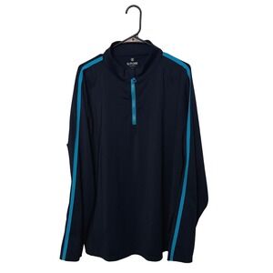 G/FORE 1/4 Zip Pullover Sweatshirt Mens XL Blue Performance Golf Top Stretch